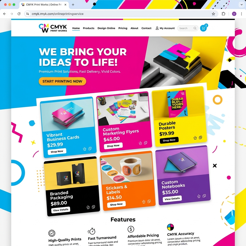 Just Print Care e-commerce and printing services platform case study — React and Node.js website
